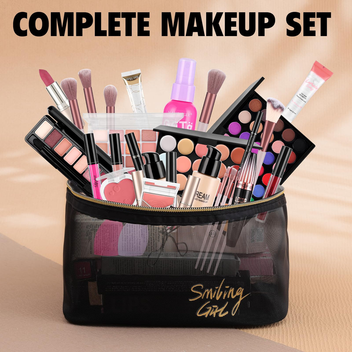 Makeup Kit for Women：Foundation Eyeshadow Palette Makeup Brushe Makeup Set