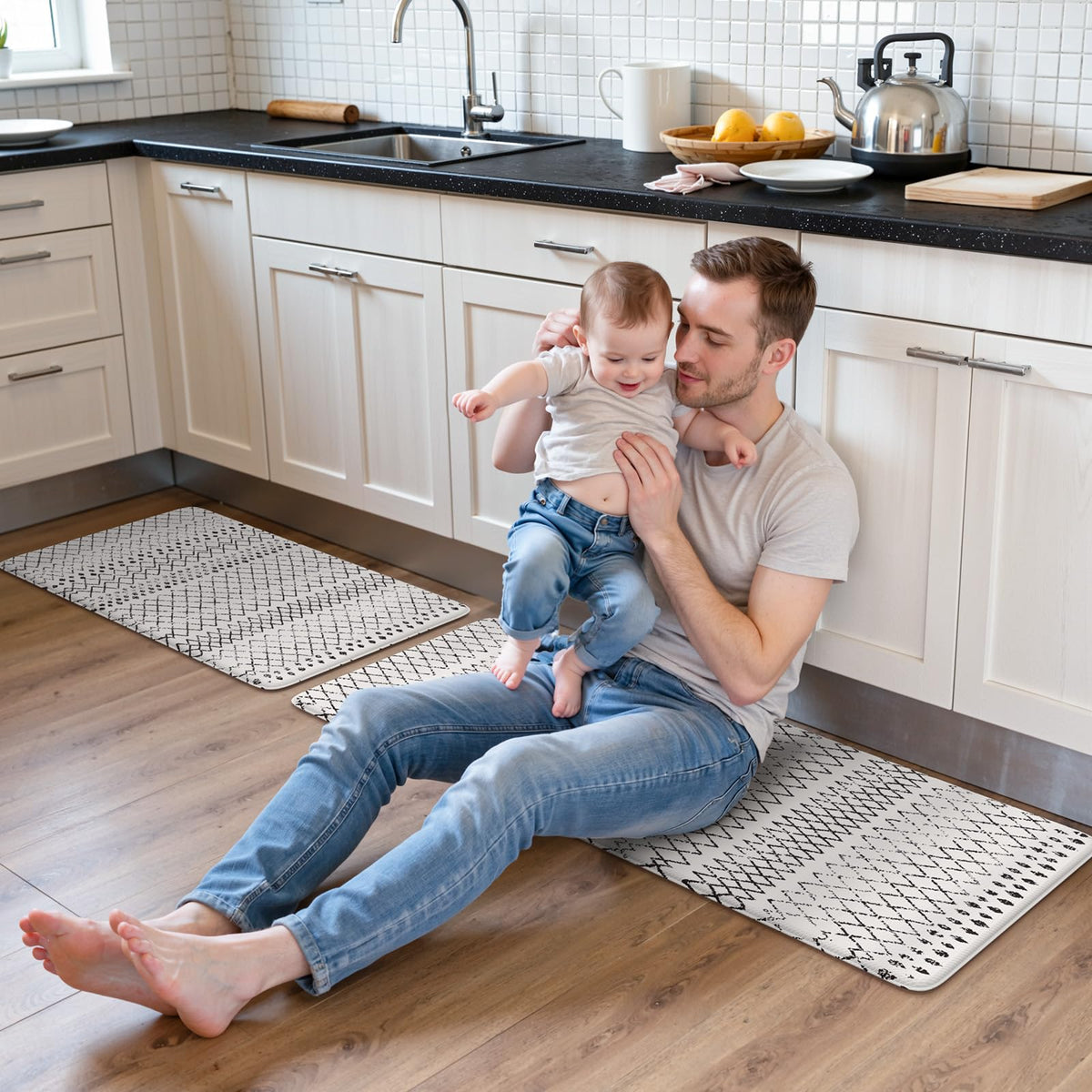 KIMODE Kitchen Mats 2 PCS, Cushioned Anti Fatigue Kitchen Rugs and Mats