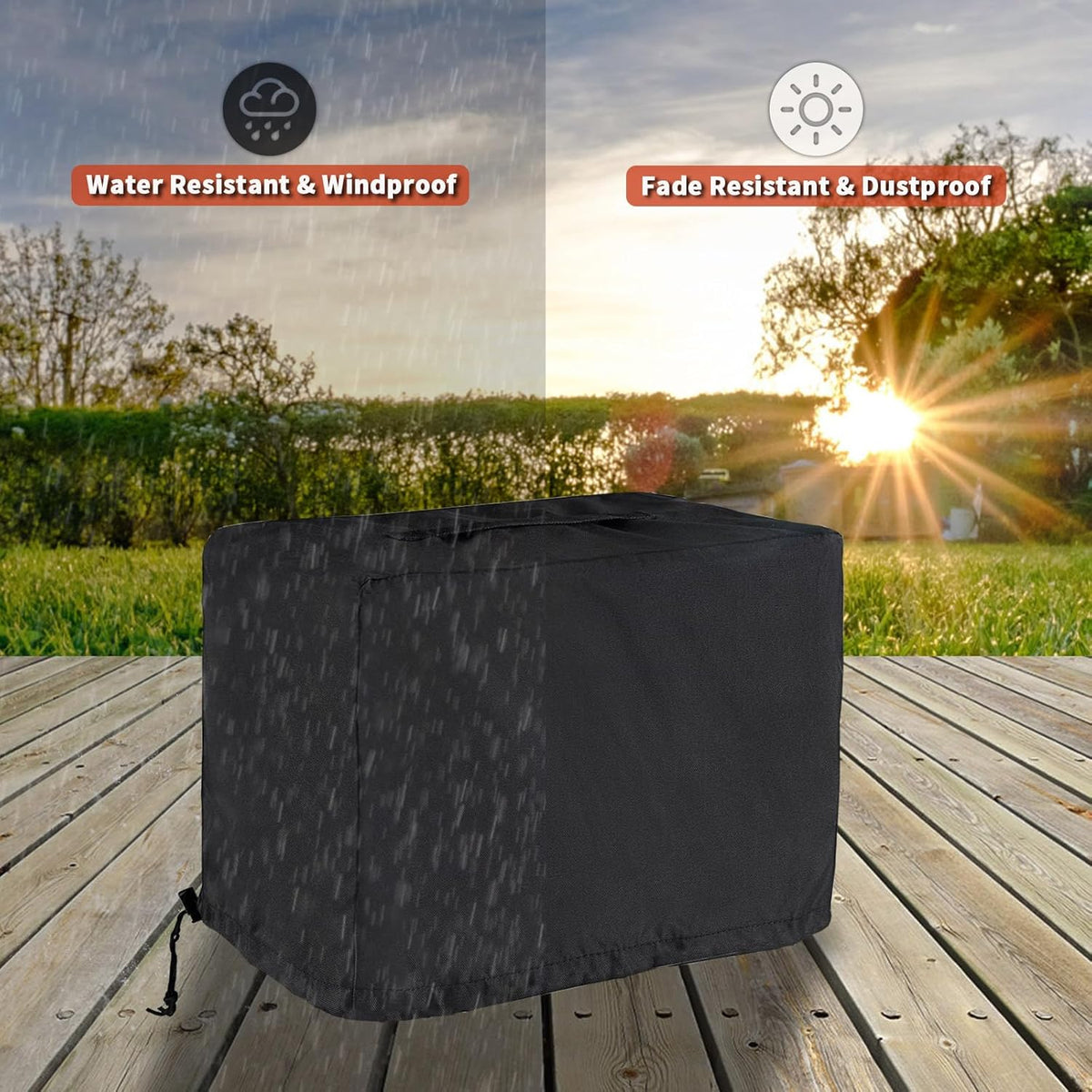 Pizza Oven Cover for Blackstone 2238 Outdoor Pizza Oven, Heavy-Duty 600D Protective Cover for Blackstone 13" Tabletop Rotating Pizza Oven