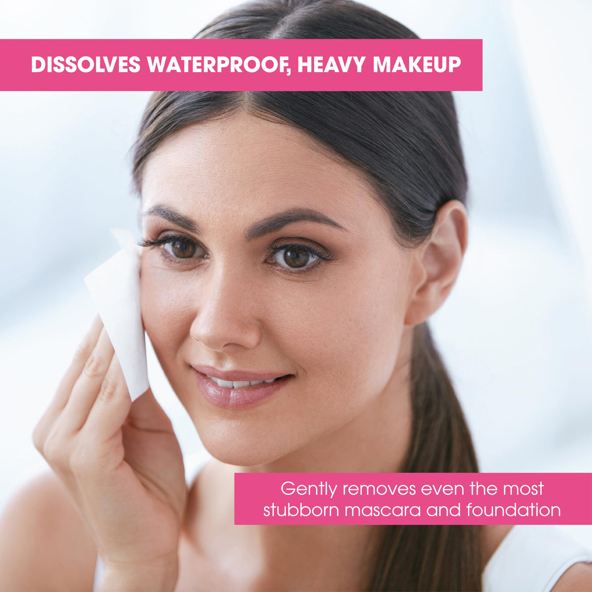 Diamond Wipes Face Cleansing & Waterproof Makeup Remover Wipes, 50 Count