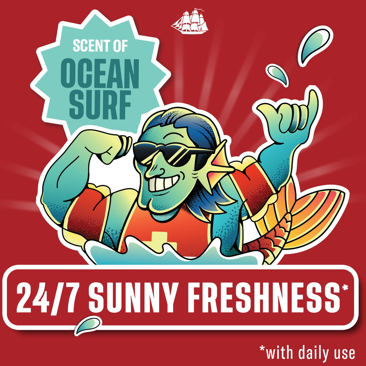 Old Spice Body Wash for Men, Summerdudes, 24/7 Shower Fresh with Daily Use, Long Lasting Scent, Cleanse & Refresh Skin, VIP Festival Experience, Broseidon with Ocean Surf Scent, 24 oz