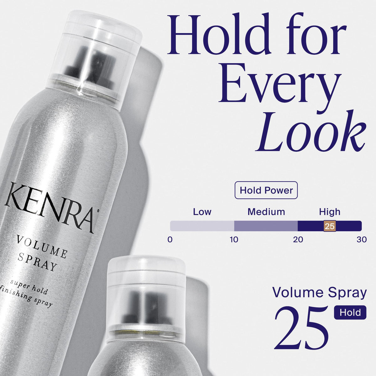Kenra Professional Volume Spray 25 50% | Super Hold Finishing & Styling Hairspray | Flake-free & Fast-drying | Wind & Humidity Resistance | All Hair Types | 10 oz