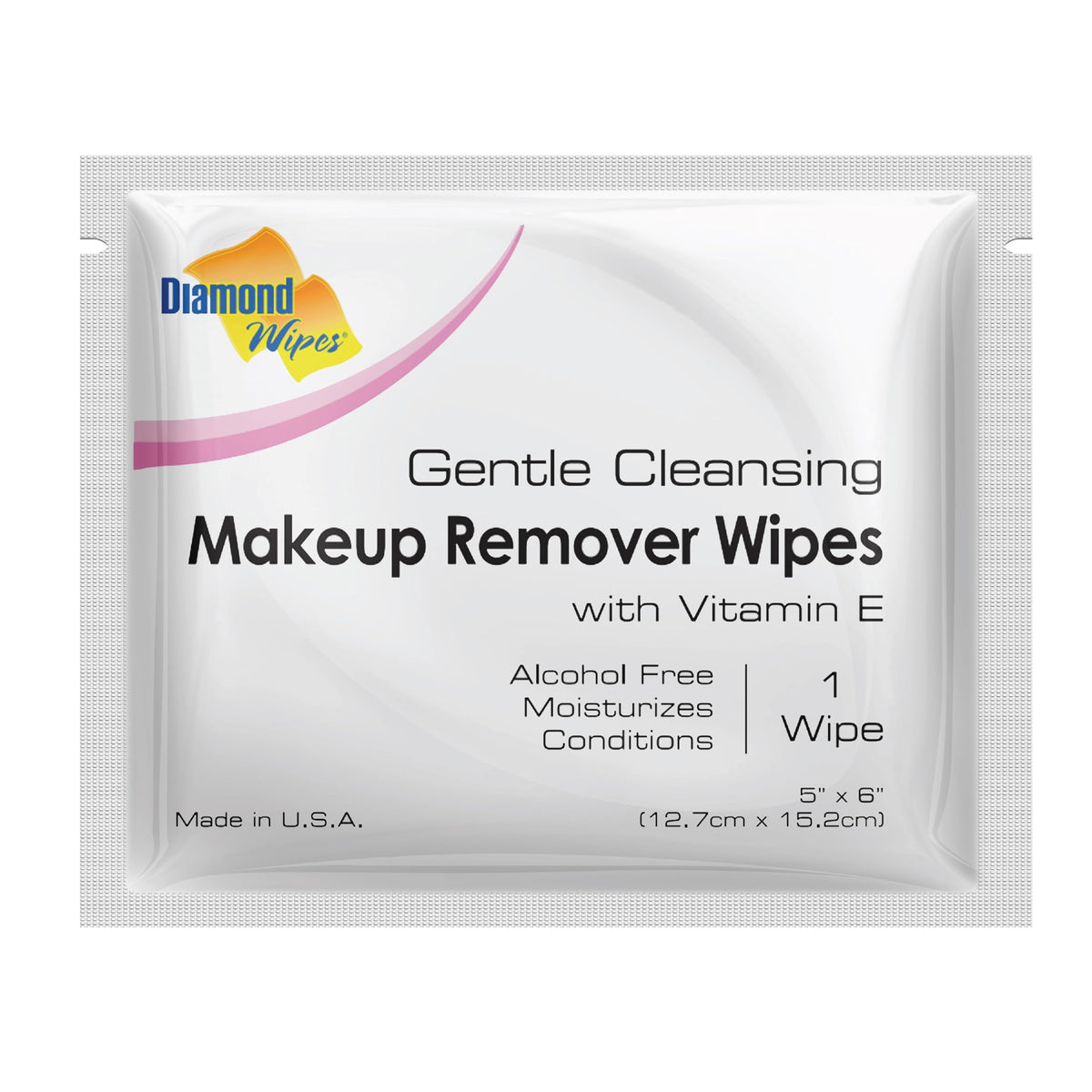 Diamond Wipes Face Cleansing & Waterproof Makeup Remover Wipes, 50 Count