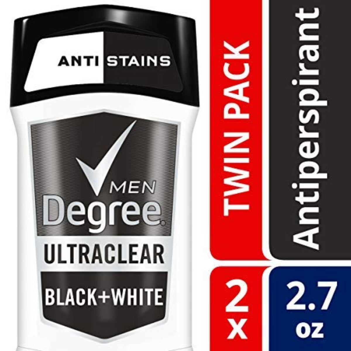 Degree Men UltraClear Antiperspirant Black+White Sweat & 2 Count 2.6
