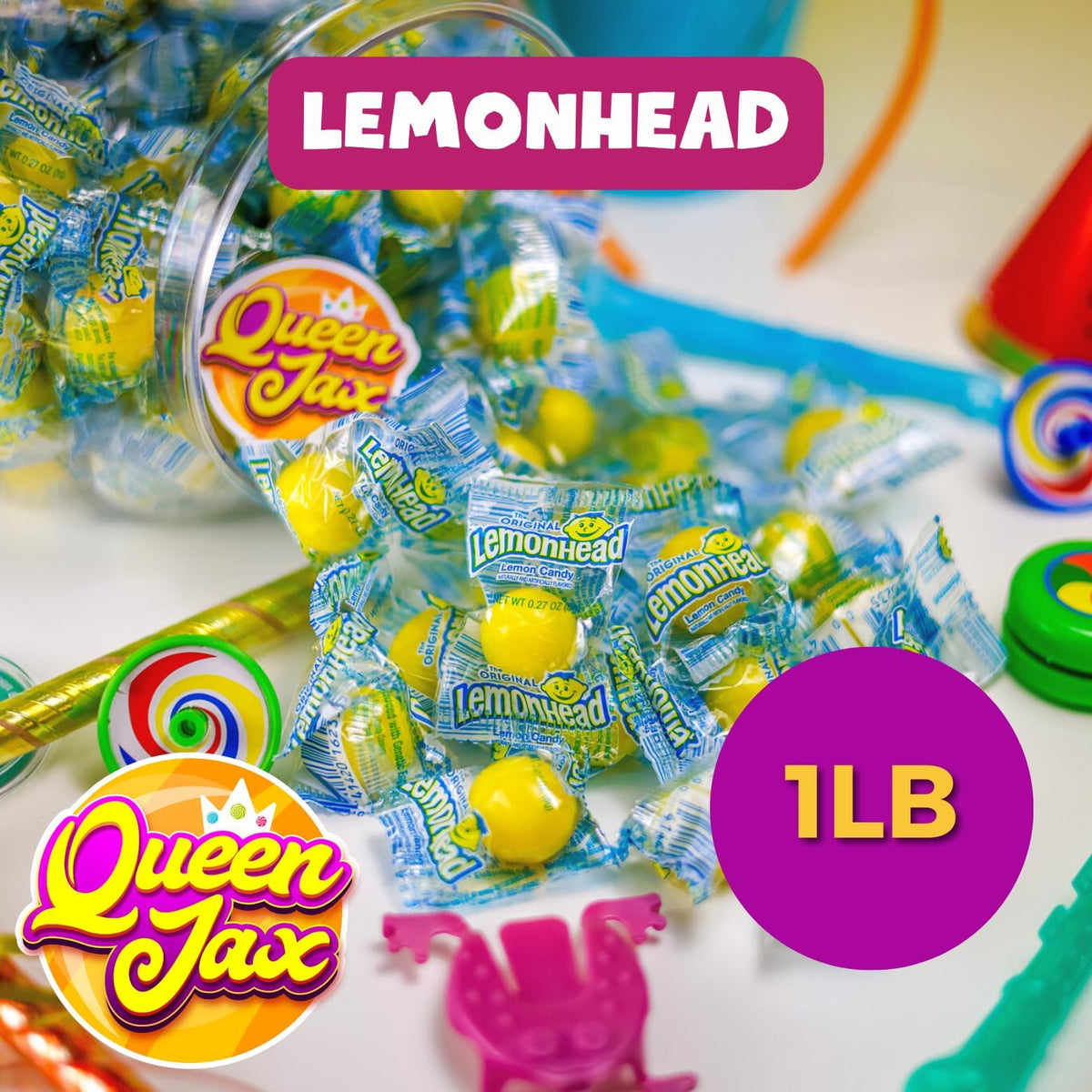 Lemonheads Candy - Lemon Candy - 1 LB Bag - Lemon Heads - Lemon Heads Large Bulk Candy - Lemonhead Candy Bulk - Lemon Hard Candy - Lemonhead Candy
