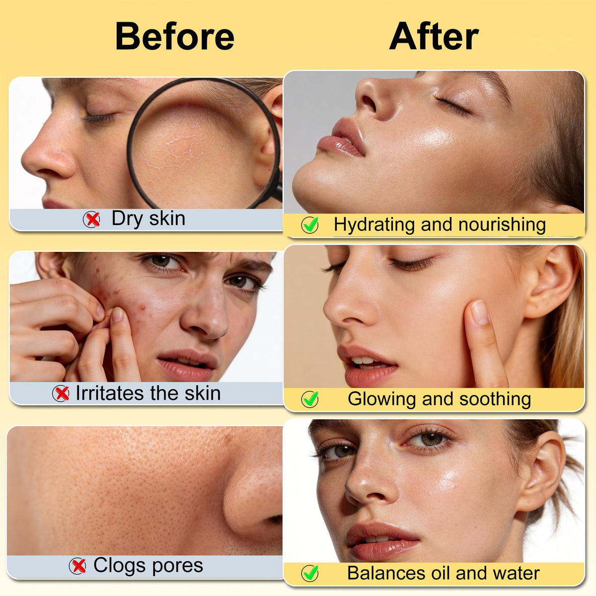 Skin Care Set w/Korean Rice Extract for Hydration,Glow,Repair &Radiant Skin