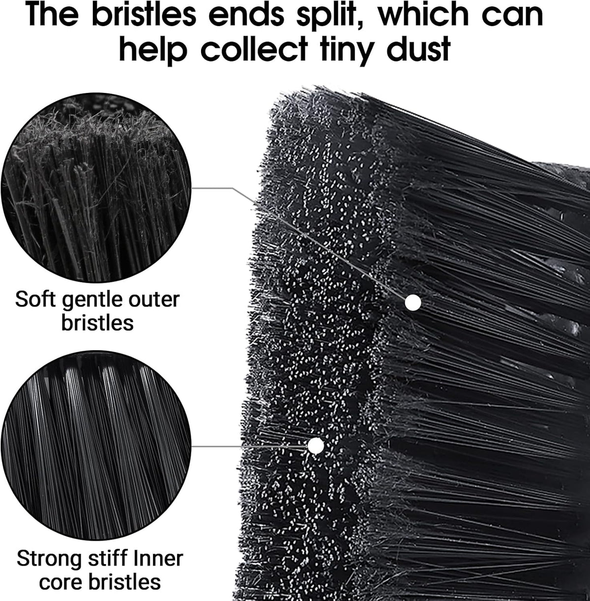 Push Broom Outdoor Heavy Duty,Masthome 24" Push Broom with Stiff Bristles,Heavy Duty Garden Broom,Outdoor Stiff Sweeping Broom for Garage Yard Patio Deck Concrete Wood Stone Floors Scrub and Cleaning