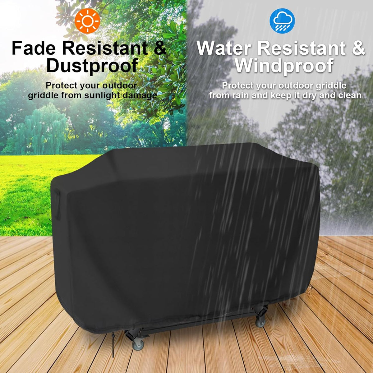 Grill Cover for Blackstone 36 inch ProSeries Grill, Waterproof Cover for 36'' Griddle Cooking Station with Hood/Propane Griddle/Gas Grill-Weather Resistant,69'' x 25'' x 35''