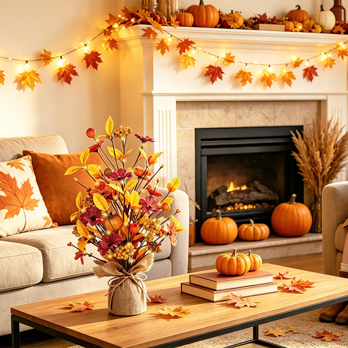 18IN Fall Table Tree Decor for Autume Thanksgiving Home Decorations