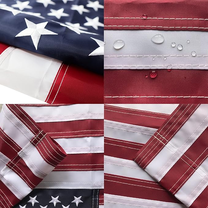 American Flags Garden Flag for Outside 12x18,Small USA Flag Outdoor Heavy Duty Made in USA High Wind Embroidered Stars-sewn Stripes Waterproof