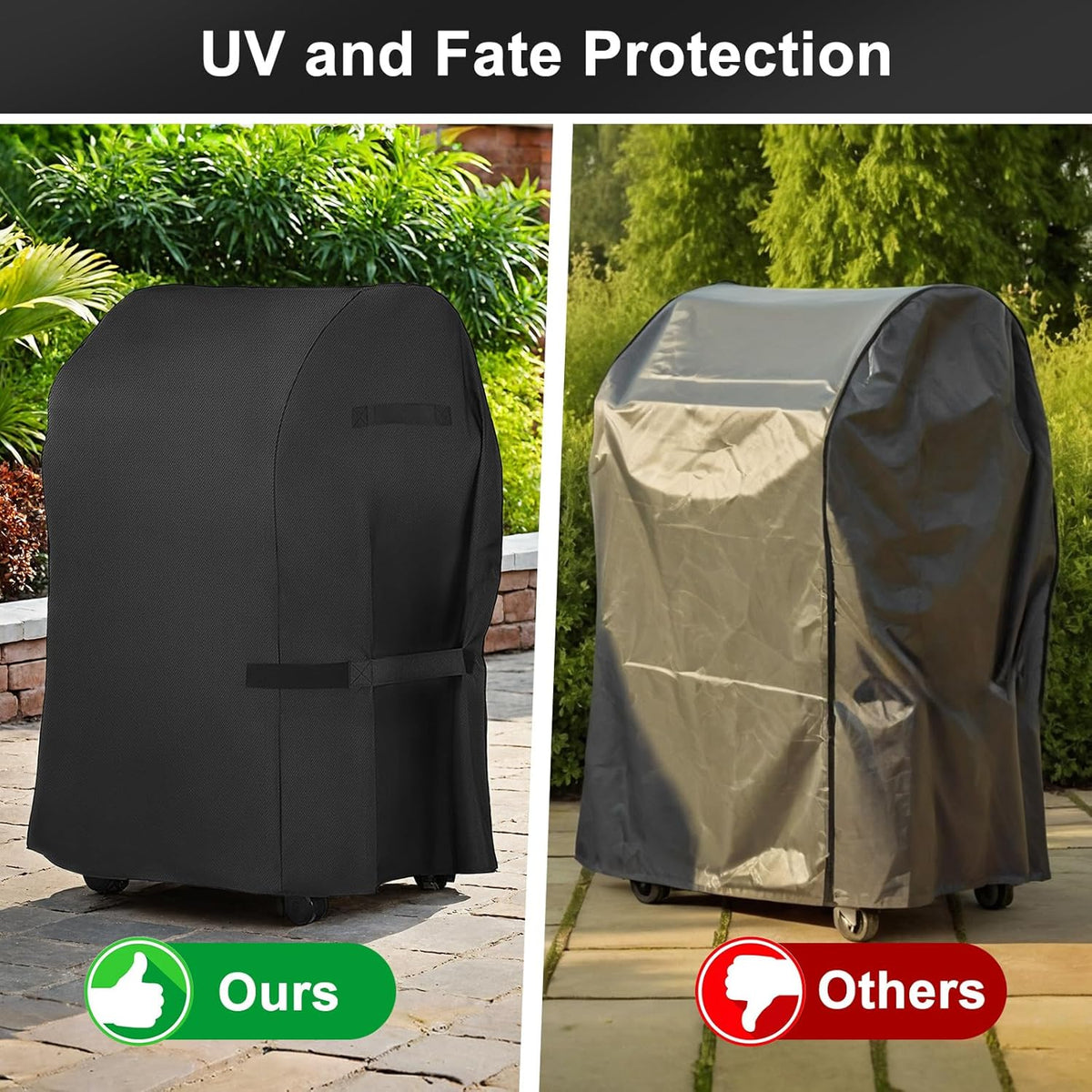 LBTING Grill Cover, 40-inch Heavy Duty 300D Oxford Waterproof Windproof UV Resistant BBQ Gas Grill Cover for Outdoor Barbecue Fit Most Brands Weber, Brinkmann, Char Broil, Holland