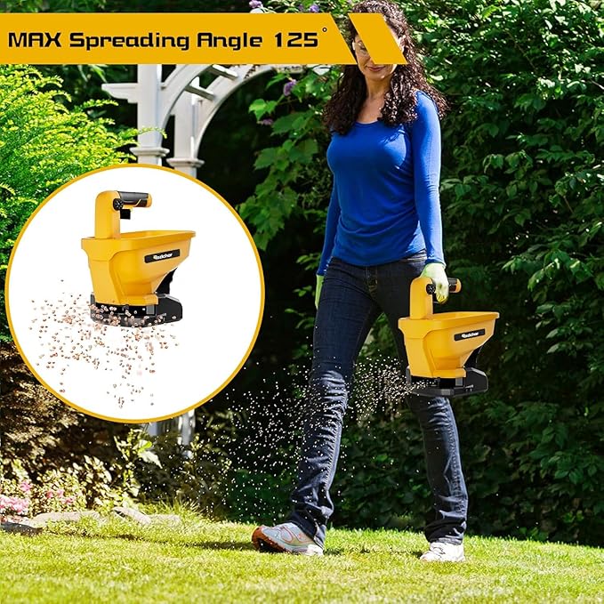 Rozlchar Power Spreader Compatible for Dewalt 20V/60V Battery, Seed Spreader for Year-Round, Covers Up to 5,000 sq. ft.(Tool Only, No Battery)