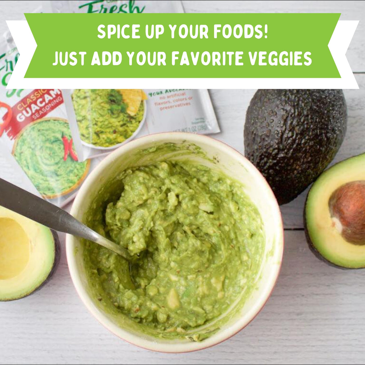Concord Foods Extra Spicy Guacamole Mix: Bold Heat with Traditional Flavors - Perfect for Spicy Guac Enthusiasts! 1.2 Ounce (Pack of 6)