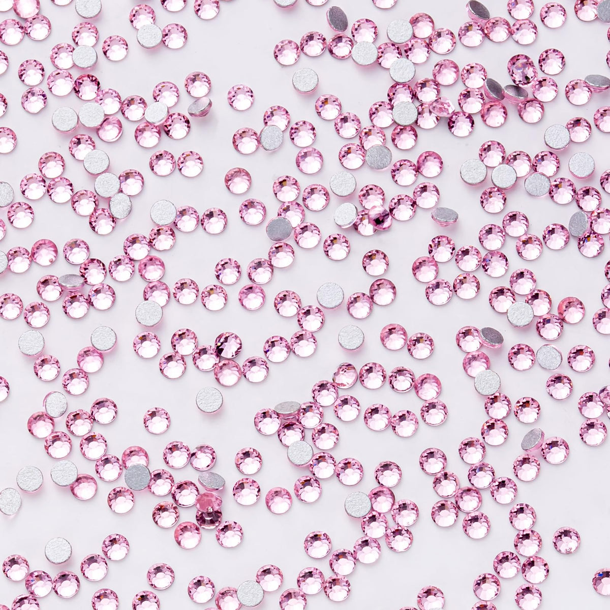 1440Pcs Light Pink Crystal Rhinestones,Glass Flatback Rhinestones Gemstones Small For Nail Face Makeup Art Crafts Clothes Decora
