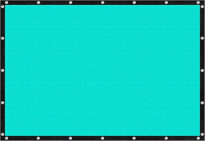 VICLLAX Shade Fabric Sun Shade Cloth with Every 2 FT Grommets for Patio Garden Pergola Cover Canopy 21x24 FT, Turquoise