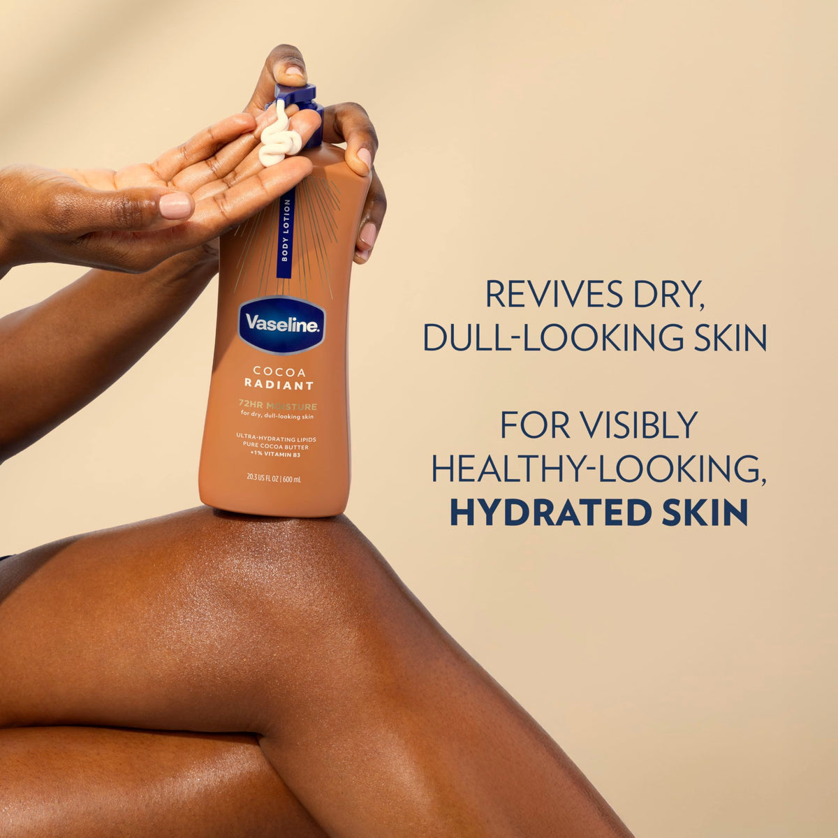 Vaseline Cocoa Radiant Body Lotion for Dry Skin + Cocoa Butter 20.3oz 3ct