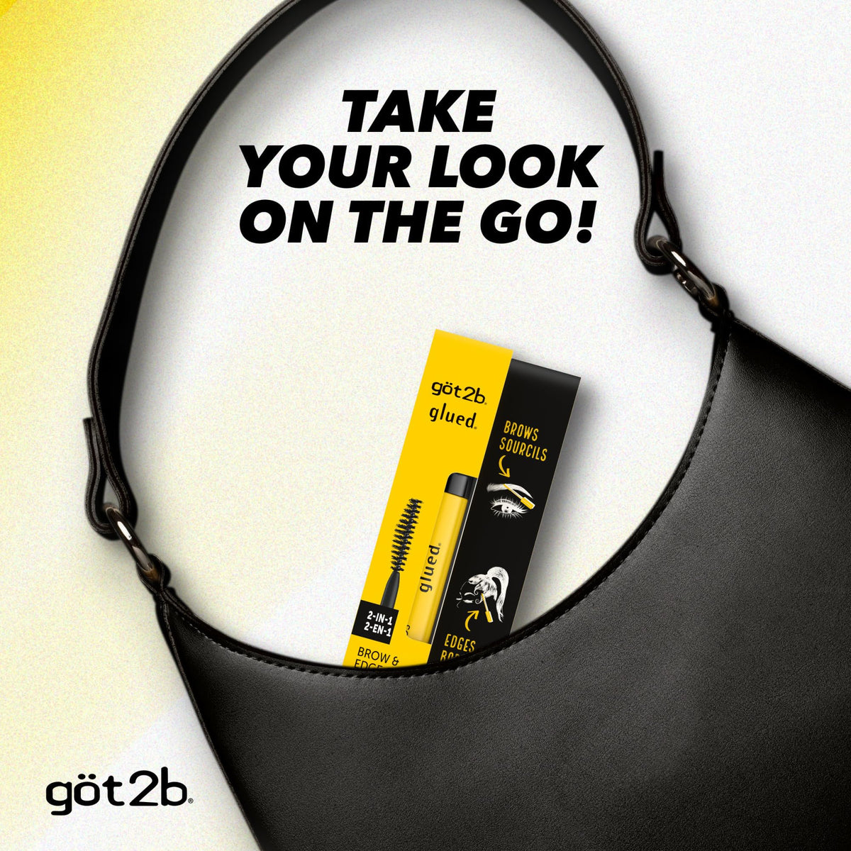 got2b Glued Brow Gel & Edge Control, Strong Hold, Clear, 0.54 Fl Oz