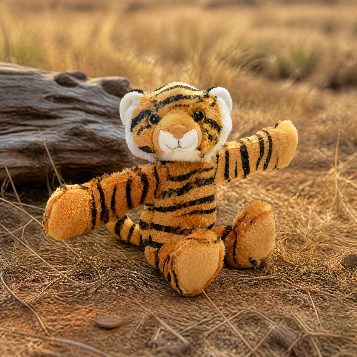 Wild Republic Huggers, Tiger Plush Toy, Slap Bracelet, Stuffed Animal, Kids, 8 inches
