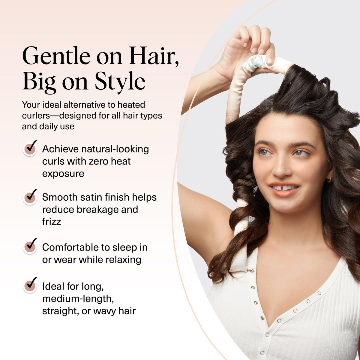 Kitsch Satin Heatless Curls Overnight Set - Sunset Tie Dye