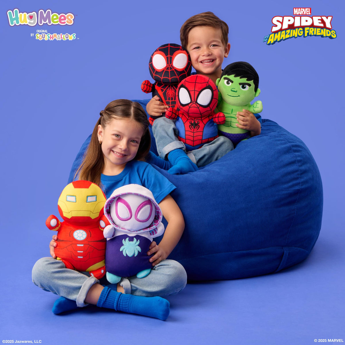 Squishmallows Original Marvel Spidey and His Amazing Friends 10-Inch Spidey HugMees - Medium-Sized Ultrasoft Official Jazwares Plush