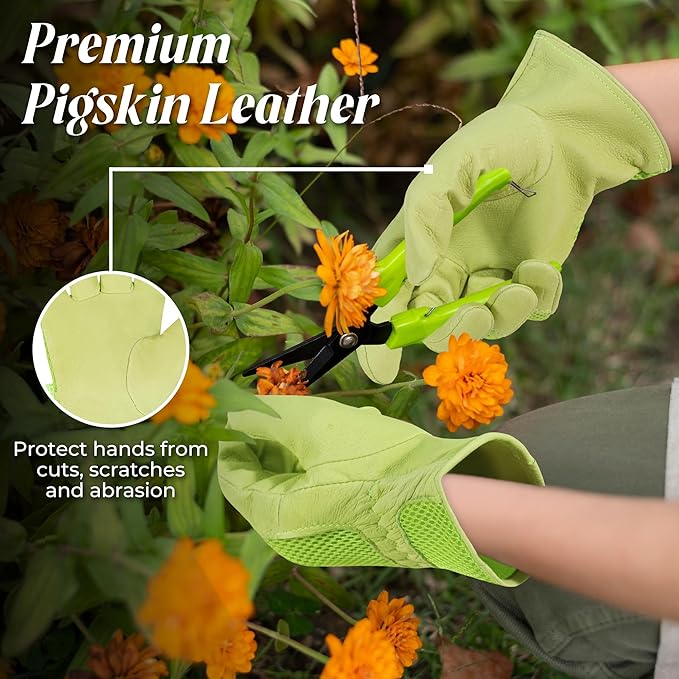 HANDLANDY Women Safety Work Gloves Utility Touch Screen Working Grip Glove for Yardwork Gardening Breathable Mechanic Gloves