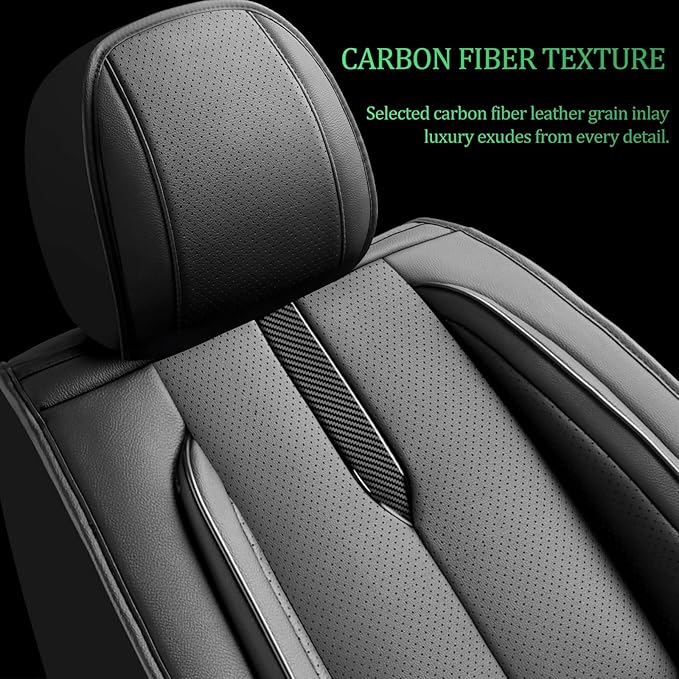 Fit Insight Car Seat Covers for Honda Insight 2010-2021 2022-Upgraded Premium Waterproof & Breathable Leather, Airbag Compatible, All-Weather Seat Cushion Protector,2 Front/Black