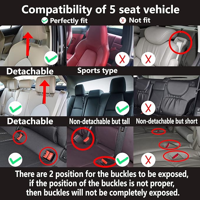CAPITAUTO Leather Car Seat Covers, Waterproof Faux Leatherette Cushion Cover for Cars SUV Pick-up Truck Universal Fit Set for Auto Interior Accessories(2 Front Blue&Black)