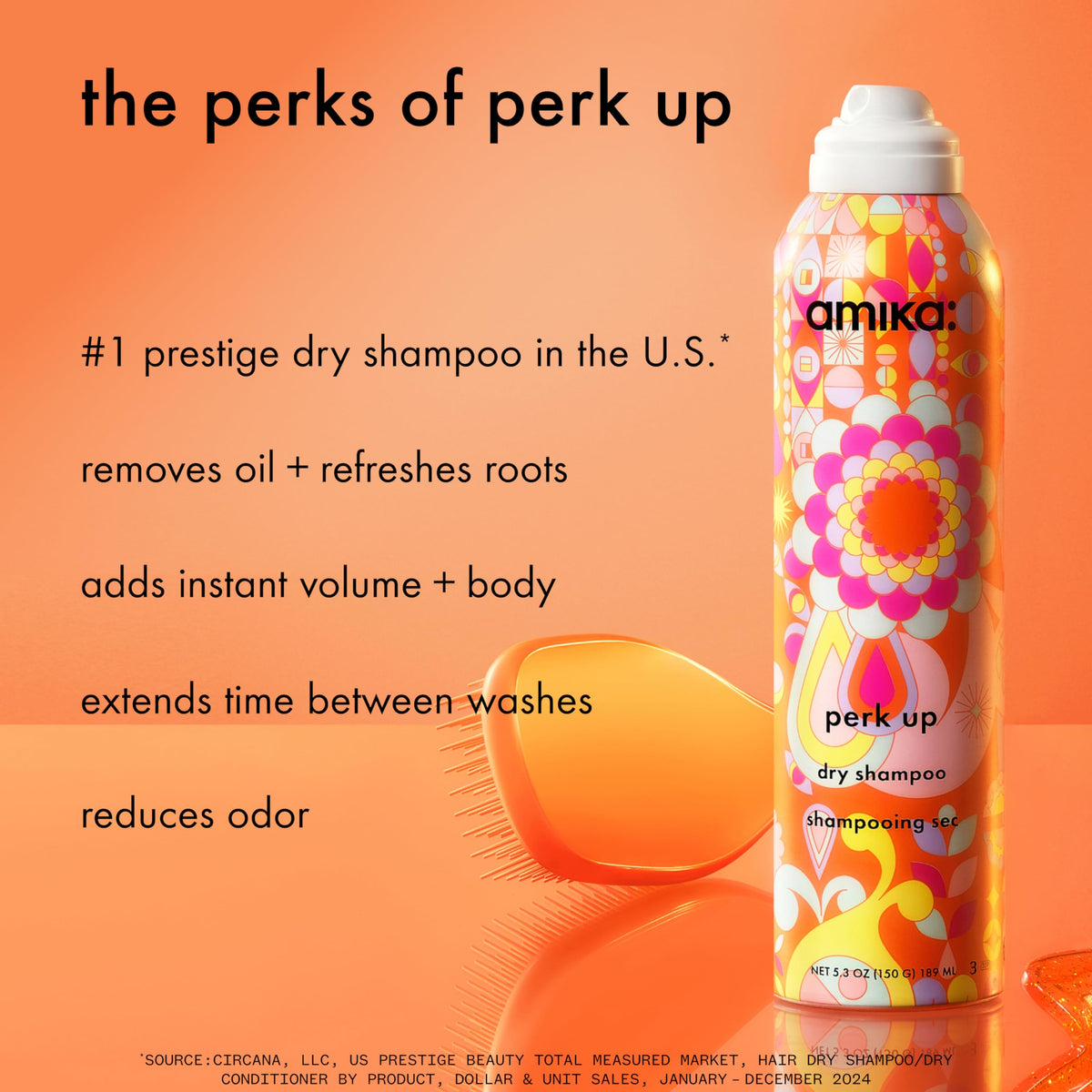 amika Perk Up Dry Shampoo, 5.3 oz. (Pack of 1)