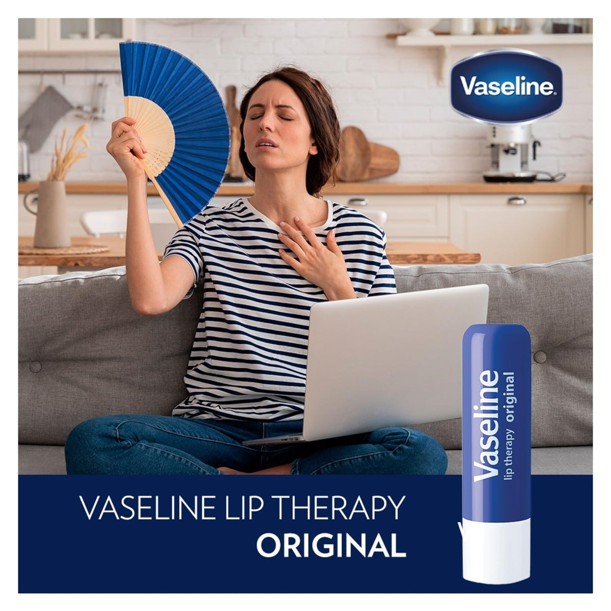 Vaseline Lip Therapy original with petroleum jelly 4.8g
