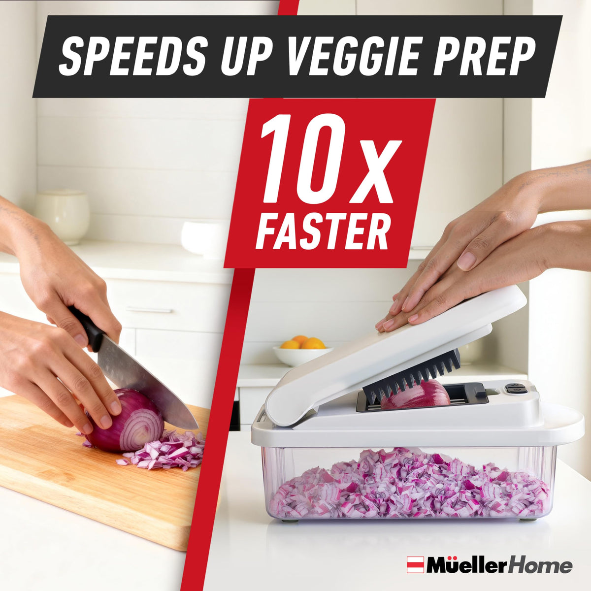 Mueller The Real Original Pro Vegetable Chopper & Mandoline Slicer, 10-in-1