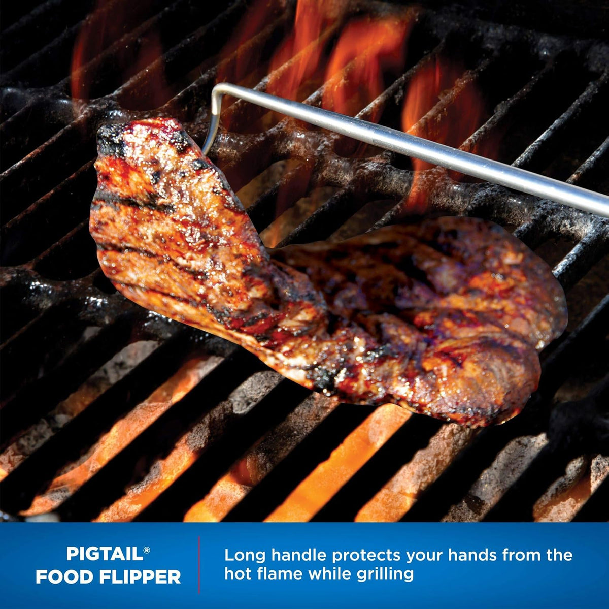 Single 19" PigTail Food Flipper
