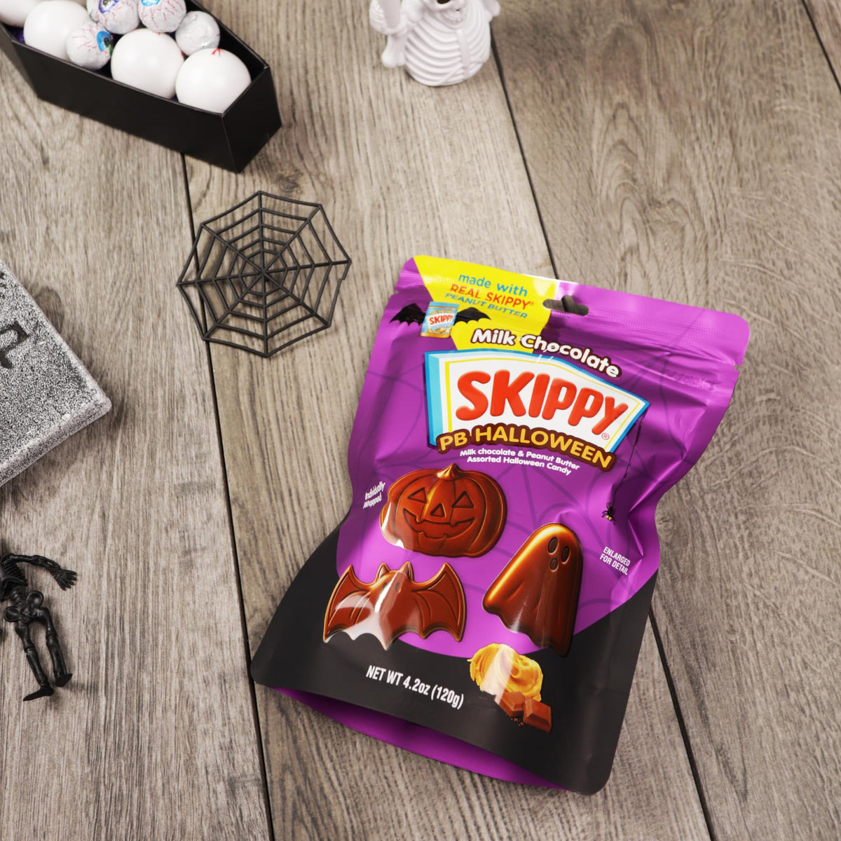 Skippy Peanut Butter Milk Chocolate Halloween Pumpkins, Bats and Ghosts