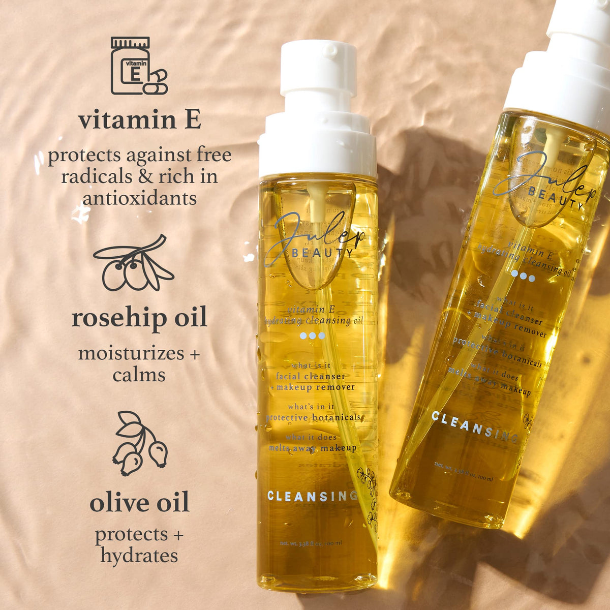 Julep Vitamin E Hydrating Cleansing Oil and Makeup Remover - All Skin Types