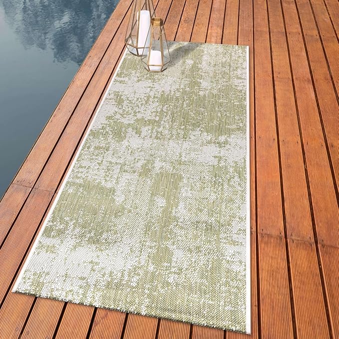 Keen Home Design Terrace Outdoor Runner Rug - 2x10 Washable Indoor/Outdoor Rug for Patio, Kitchen, Balcony, Beach, Garden, Deck and Porch, Size: 2'2"x9'11"