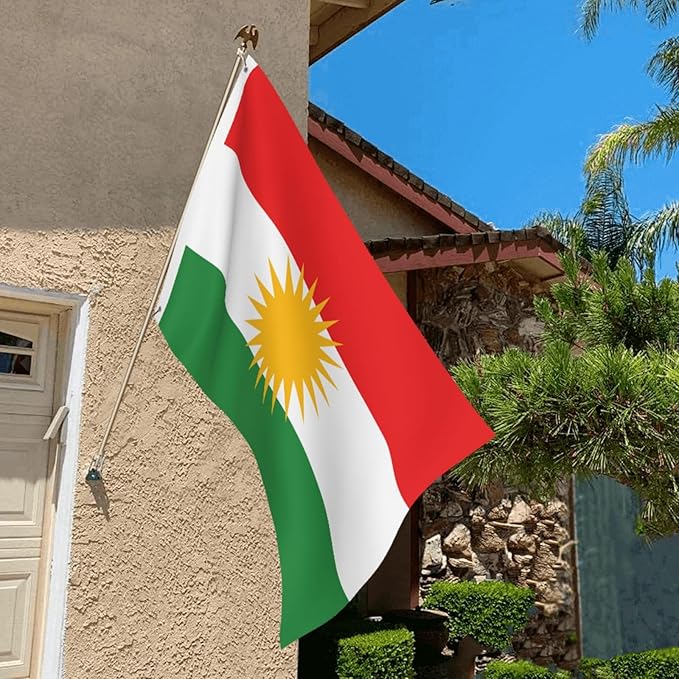 Kurdistan Flag Kurdish Kurds Flag Garden Yard House 2x3 ft Flags Double Sided Print Banner Indoor Outdoor Party Home Decorations for Boat Dorm House Balcony