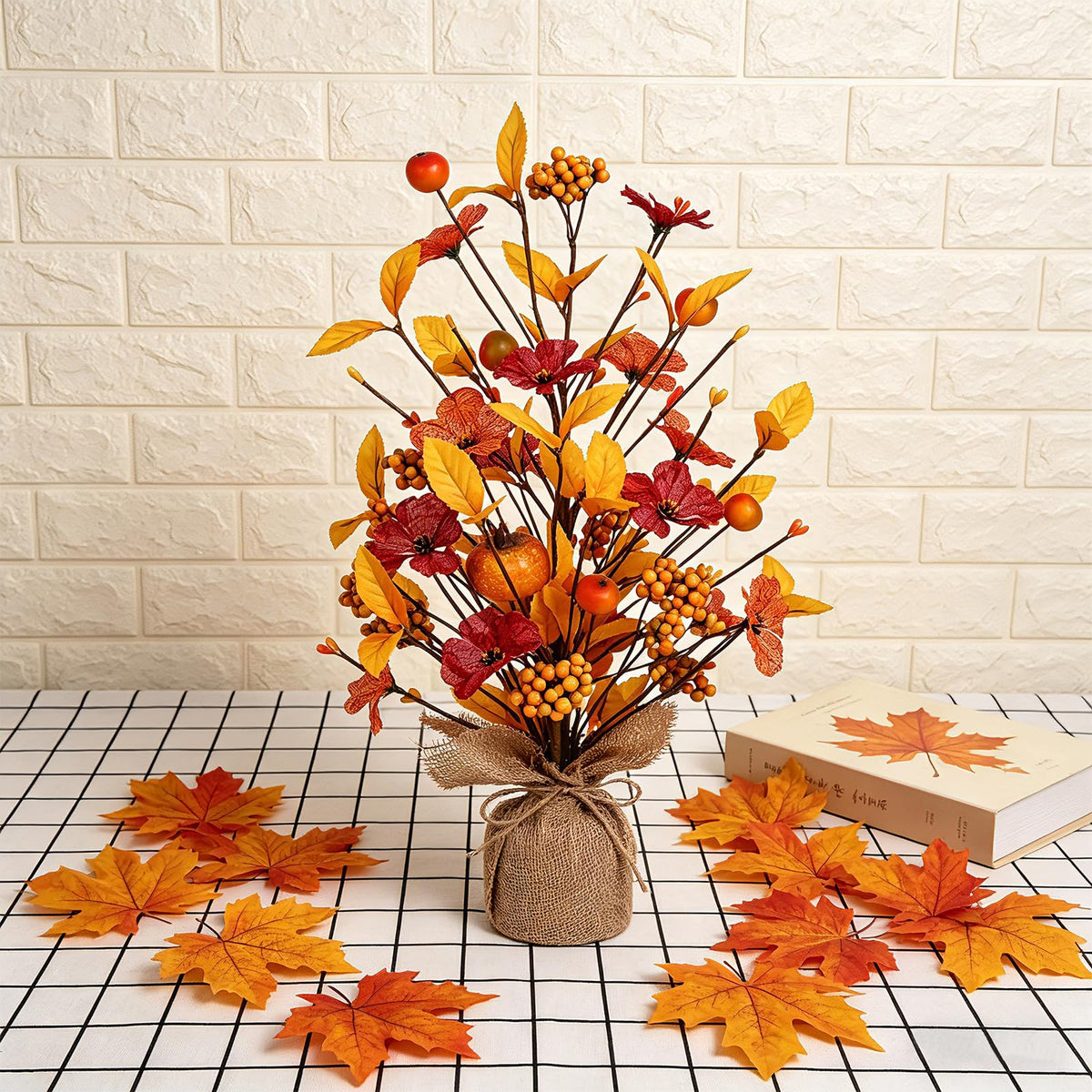 18IN Fall Table Tree Decor for Autume Thanksgiving Home Decorations