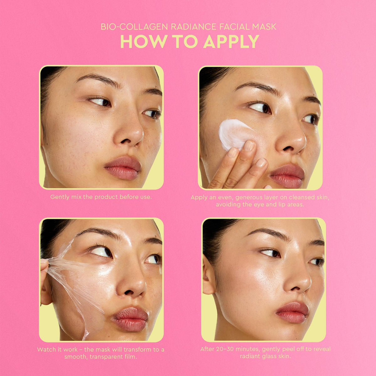 BYOMA Collagen Face Mask - Bio-Collagen Peel-Off Mask for Glass Skin