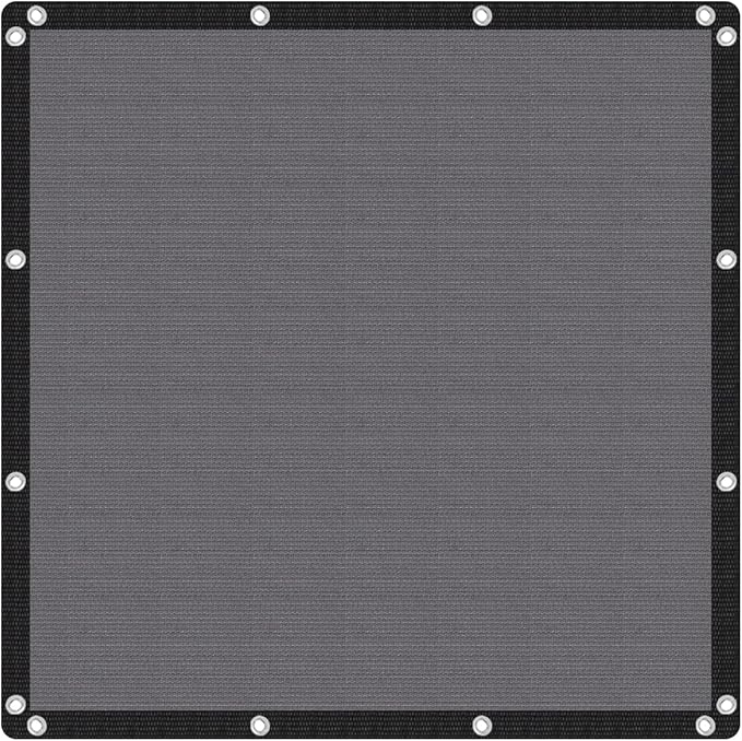 VICLLAX Shade Fabric Sun Shade Cloth with Every 2 FT Grommets for Patio Garden Pergola Cover Canopy 10x14 FT, Grey