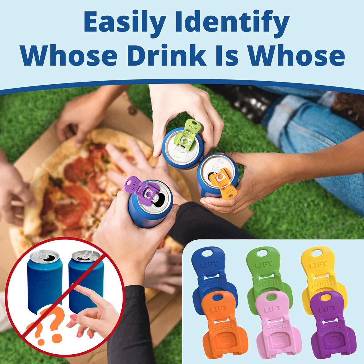 Complete Cover Easy Tab Opener New and Improved 36PK Beverage Barricade 2.0 by Avant Grub. Colorful Drink Can Protector Cap for Soda, Beer, Coke Shields From Bugs, Bees, Dust at the Party, BBQ, Beach