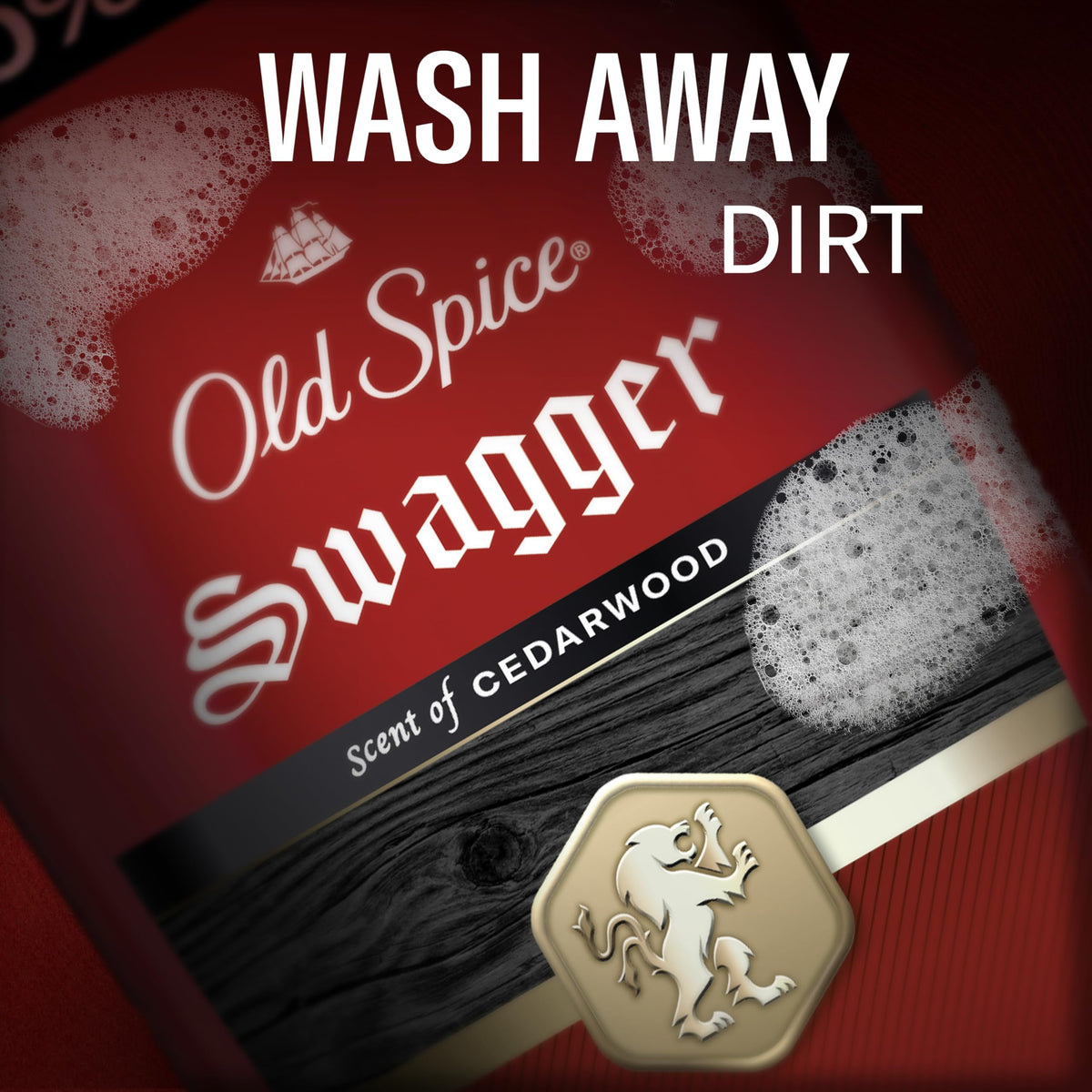 Old Spice Refreshing Body Wash for Men, 3X Defense, 24/7 Shower Fresh with Long Lasting Scent, Red Collection, Swagger with Cedarwood Scent, 24 oz (Pack of 2)