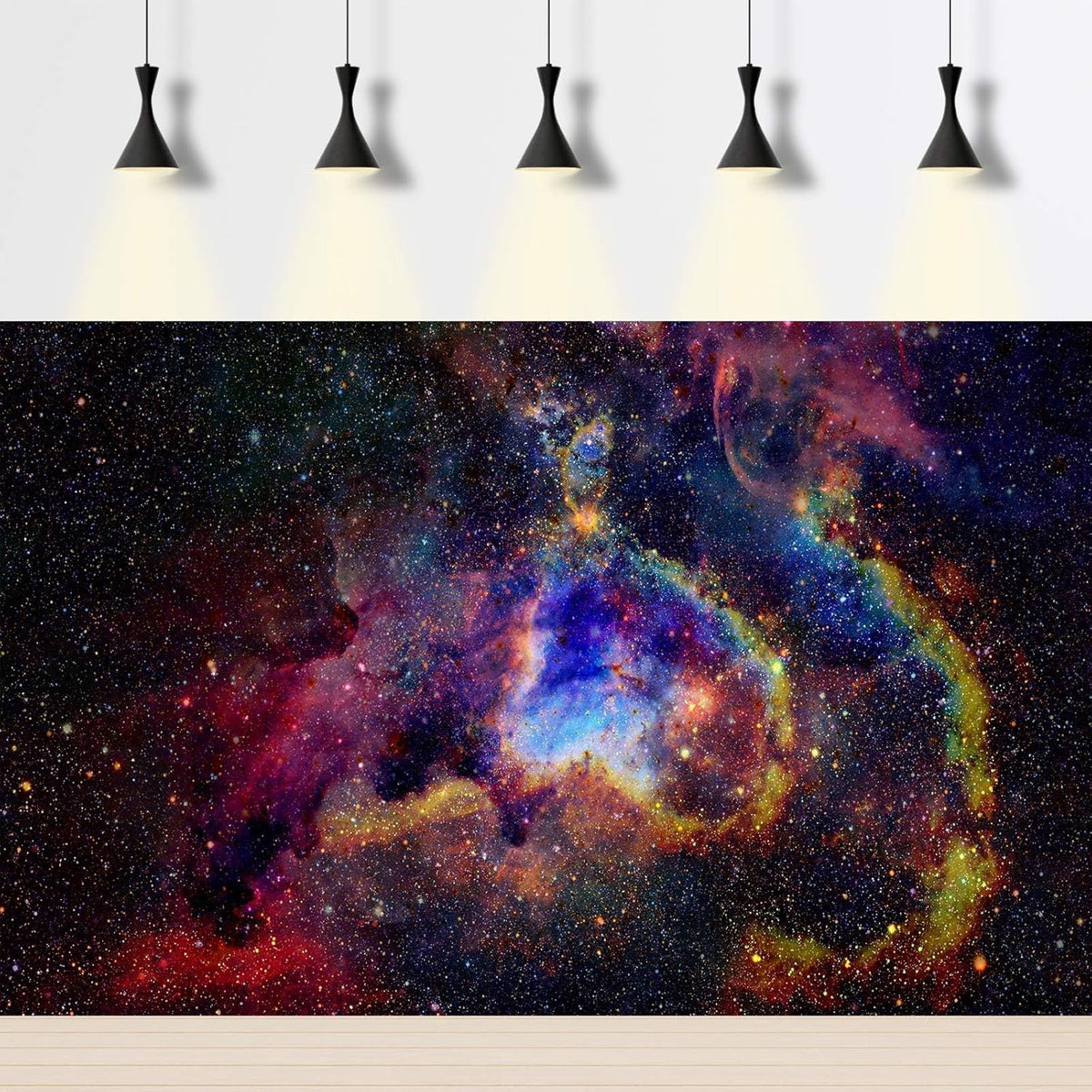 Outer Space Aquarium Background Fantasy Alien Planet Nebula and Galaxies Terrarium Background Stars Nebula Atmosphere Fish Tank Background Outer Space Reptile Tank Background 60x24in