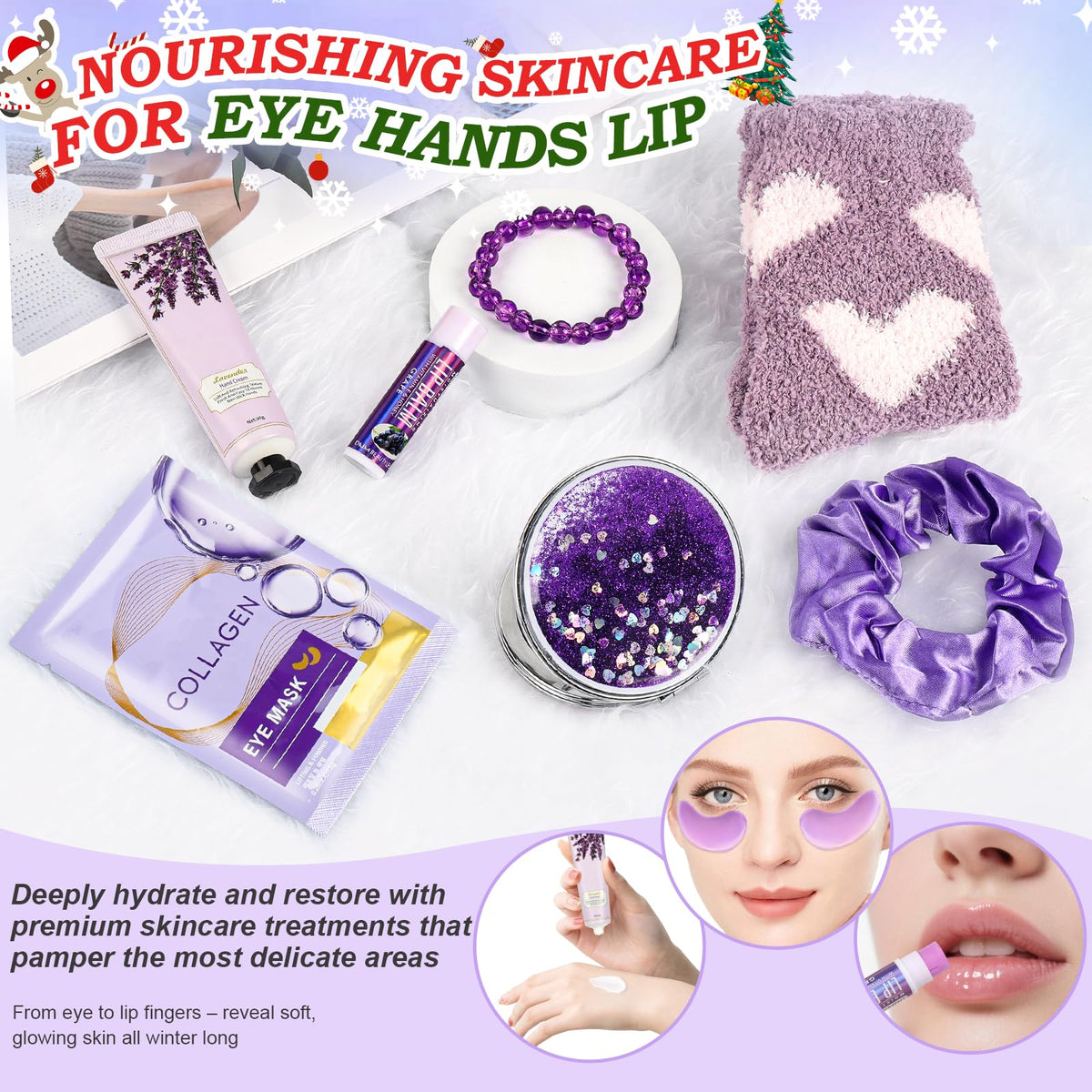 FUSPWEAO Advent Calendar 2026 Adult Women, 24 Days of Christmas Spa Gifts