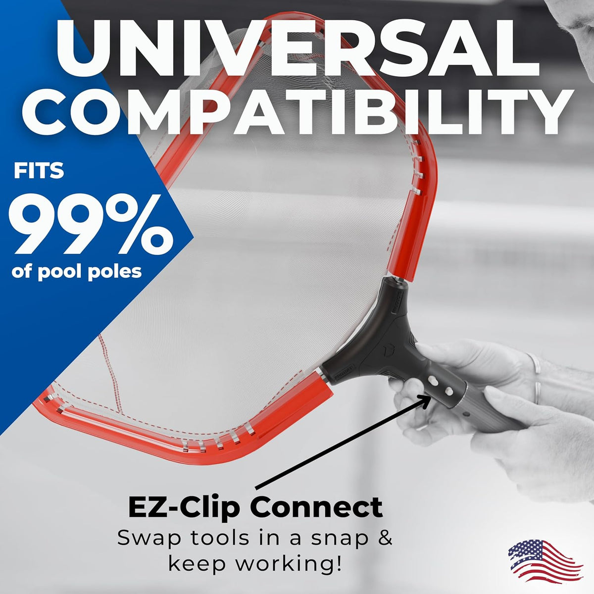 ProTuff Silt & Leaf Rake Bundle - Unlimited Free Replacements - 2-Items: 19 Inch Medium & 17 inch Fine Mesh Pool Cleaner for Sand, Silt, Pollen, Leaves & Twigs - Nearly 20 & 18 inch