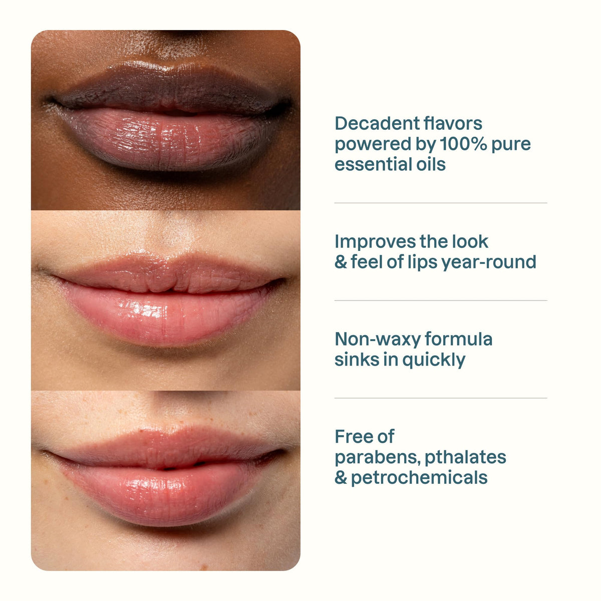 Cliganic Organic Lip Balm Set, 6 Flavors, 100% Natural for Dry Cracked Lips
