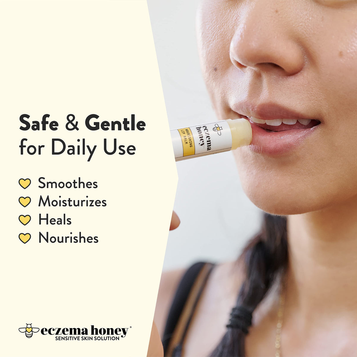 ECZEMA HONEY Nourishing Lip Balm, Daily Lip Moisturizer for Dry Lips (1 Ct)