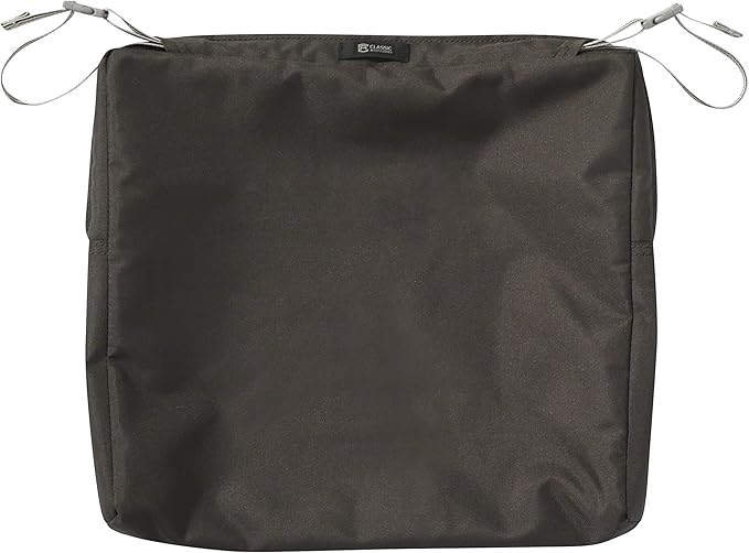 Classic Accessories Ravenna Water-Resistant 17 x 15 x 2 Inch Patio Seat Cushion, Espresso