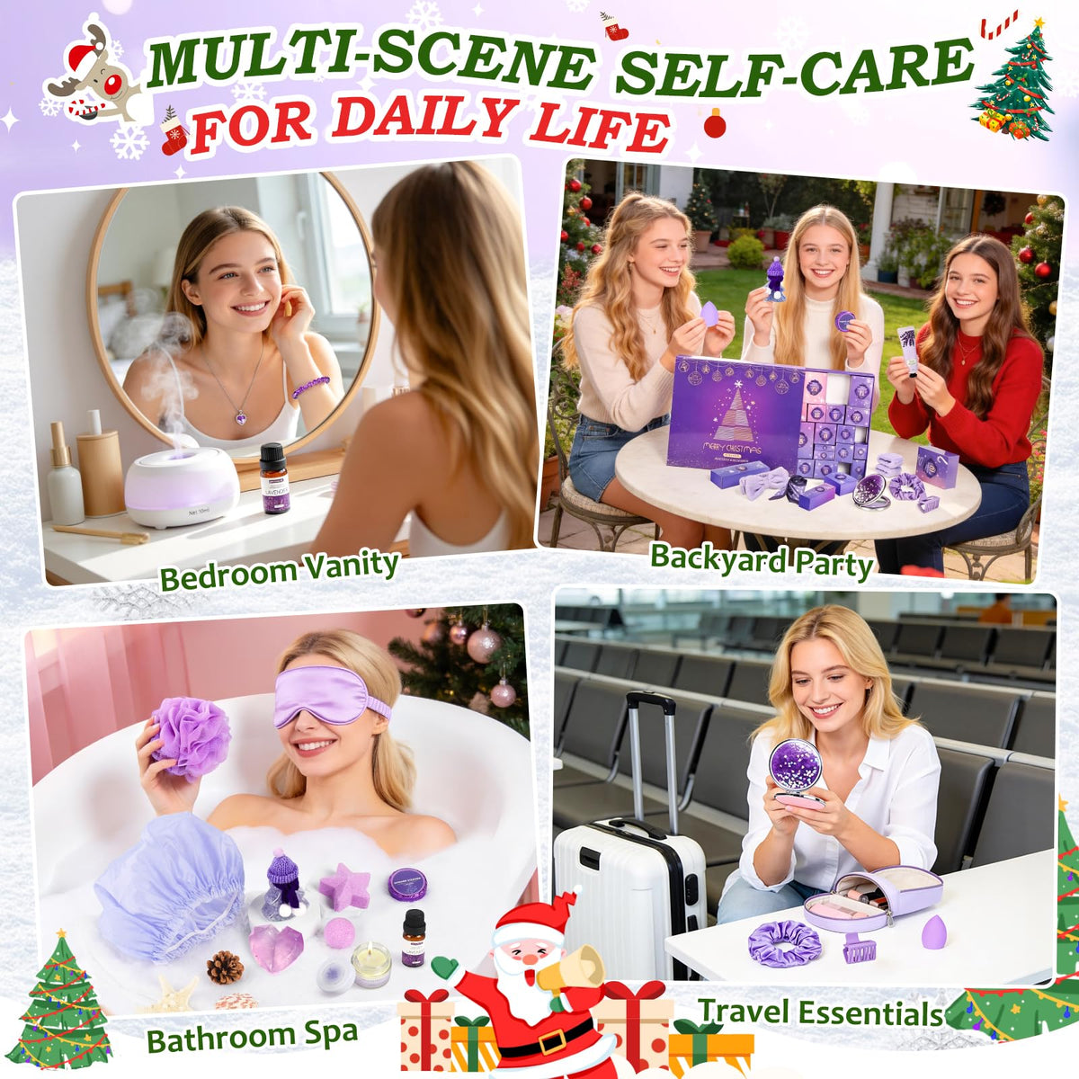 FUSPWEAO Advent Calendar 2026 Adult Women, 24 Days of Christmas Spa Gifts