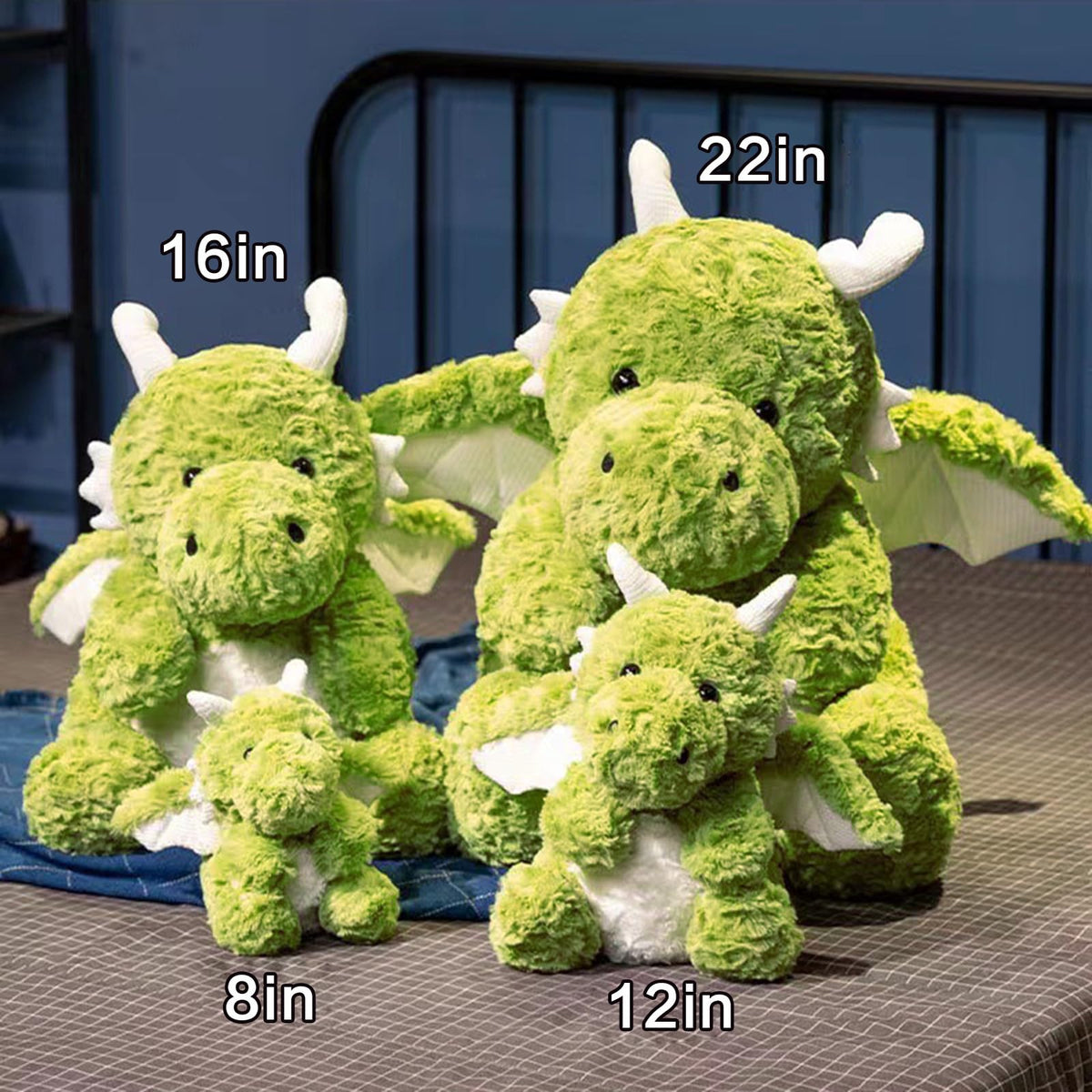 SUSULF Little Flying Dragon - Stuffed Animal Plush Toy Gifts（Green,7.87in）