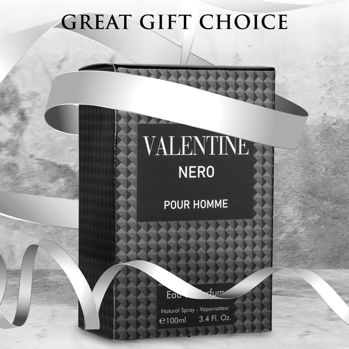 Valentine Nero for Men, Woody Aromatic Cologne, 3.4 fl oz