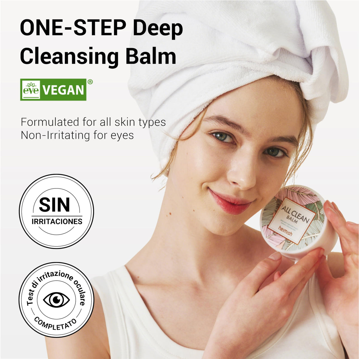 HEIMISH All Clean Balm, Cleansing Balm, Waterproof Eye Makeup Remover, Oil Cleanser, Face Wash, Double Facial Cleanse, Vegan, For All Skin Types, Korean Skincare, 4.0 fl oz / 120ml